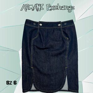 Armani Exchange Blue Denim Skirt Size 6